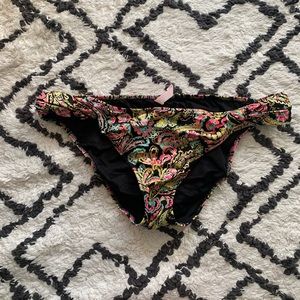 Victoria Secret Black paisley swim bottom
